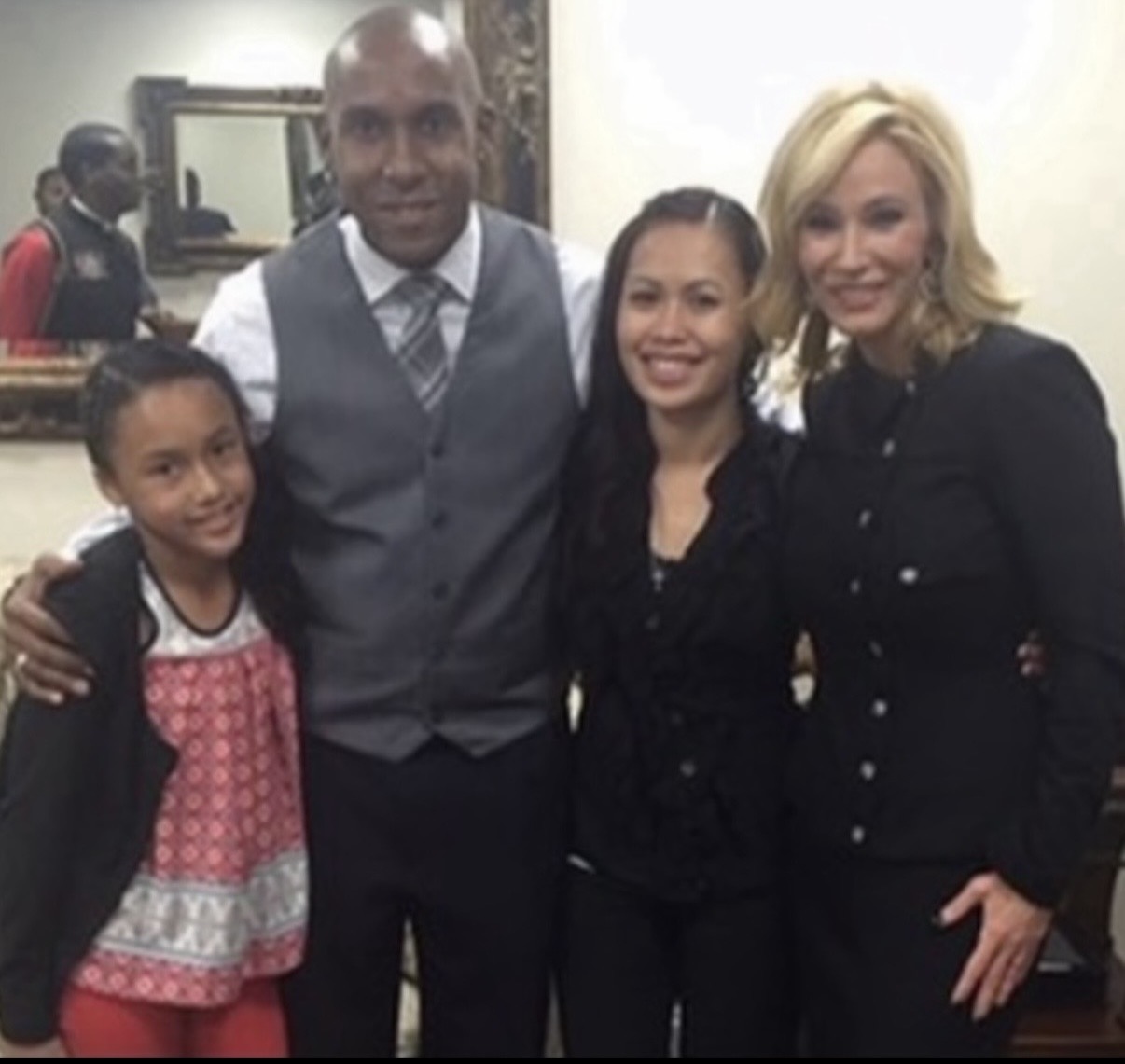 Dr. Dexter King and V. King in fellowship with Pastor Paula White