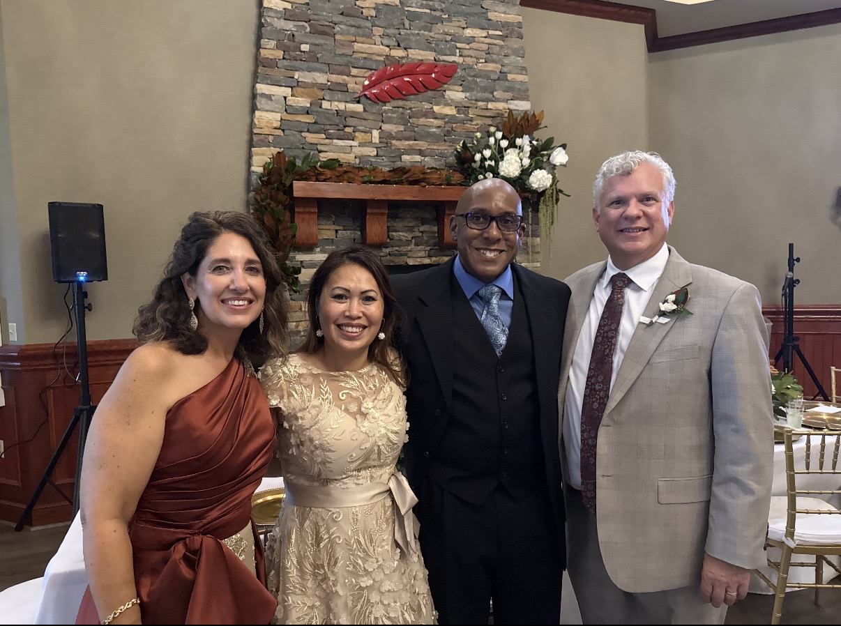 Dr. King and V. King with friends at the wedding of Pastor Jamieson's daughter