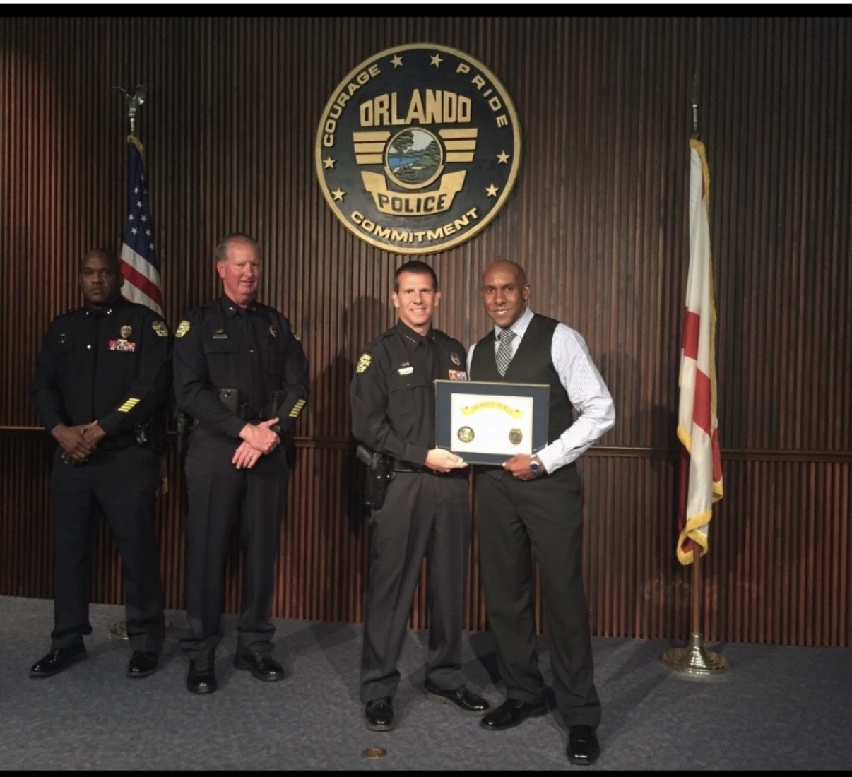 Dr. Dexter King honored at the Orlando Police Department